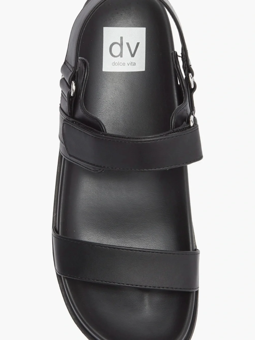 NWT Dolce Vita Black Two-Strap Platform Sandals. Size 7